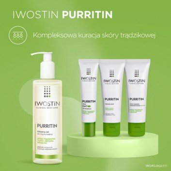 IWOSTIN PURRITIN Żel do mycia twarzy - 300 ml - cena, opinie, skład - obrazek 5 - Apteka internetowa Melissa