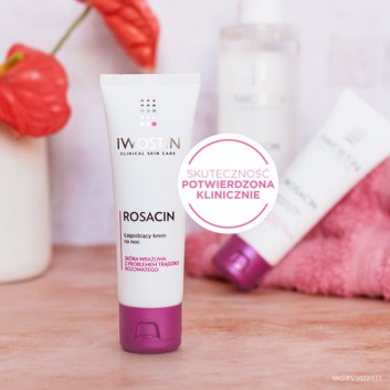 IWOSTIN ROSACIN Krem na noc zmniejszający rumień w trądziku różowatym - 40 ml - obrazek 5
