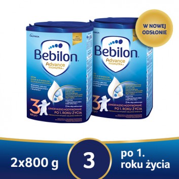 BEBILON 3 JUNIOR Pronutra-Advance Mleko modyfikowane w proszku, 2 x 800 g, cena, wskazania, właściwości  - obrazek 1 - Apteka internetowa Melissa