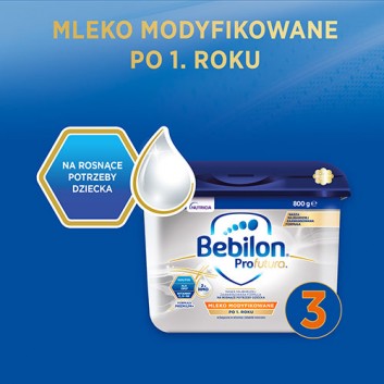 BEBILON 3 PROFUTURA Mleko modyfikowane w proszku - 2x800 g - cena, opinie, wskazania  - obrazek 2 - Apteka internetowa Melissa