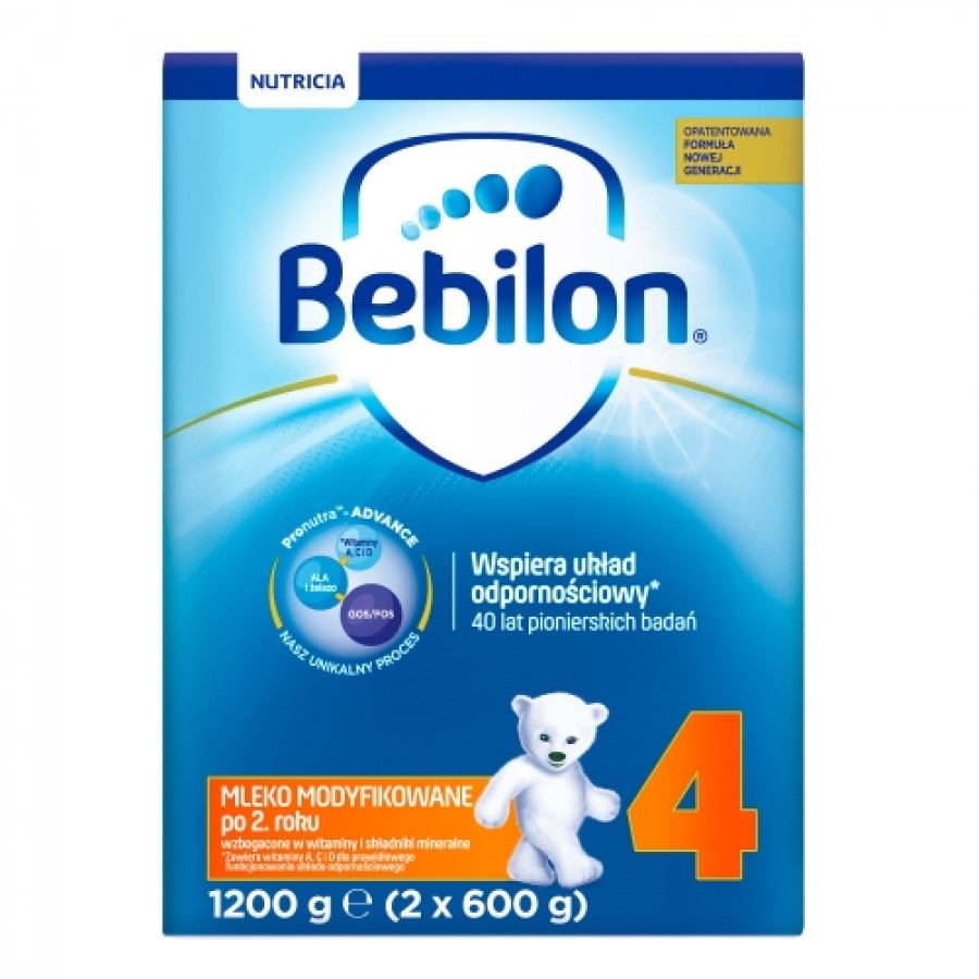 BEBILON 4 JUNIOR Pronutra-Advance Mleko modyfikowane w proszku - 2x1200 g - obrazek 2 - Apteka internetowa Melissa