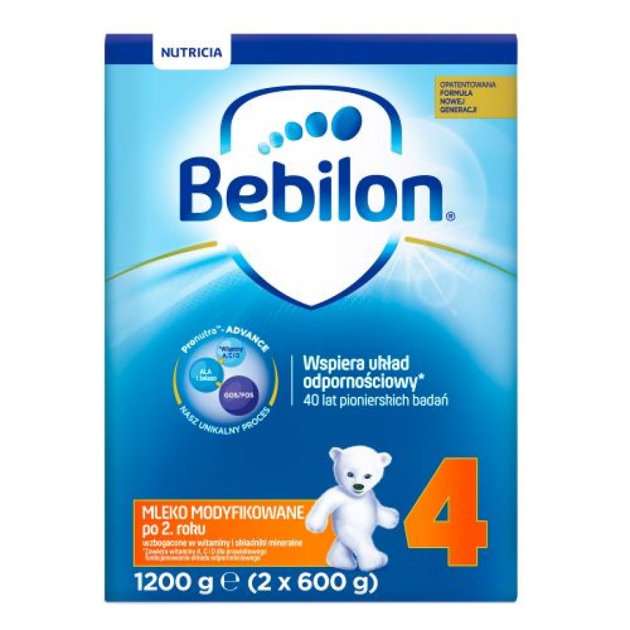BEBILON 4 JUNIOR Pronutra-Advance Mleko modyfikowane w proszku - 4x1200 g - obrazek 3 - Apteka internetowa Melissa