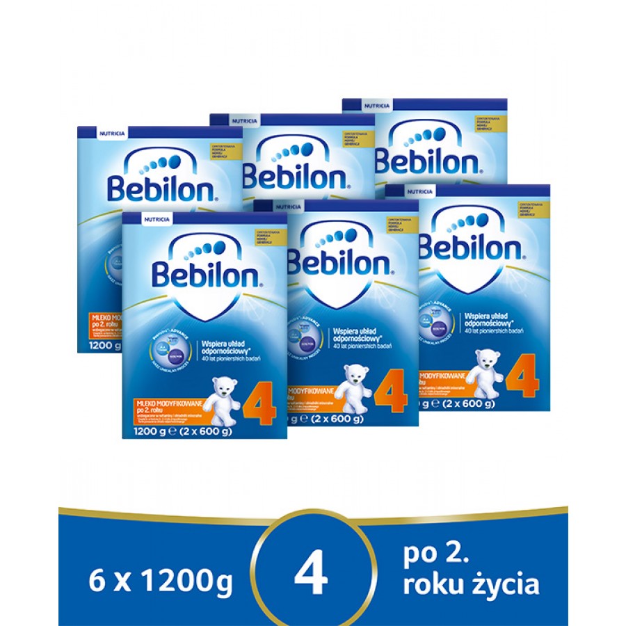 BEBILON 4 JUNIOR Pronutra-Advance Mleko modyfikowane w proszku - 6x1200 g - obrazek 1 - Apteka internetowa Melissa