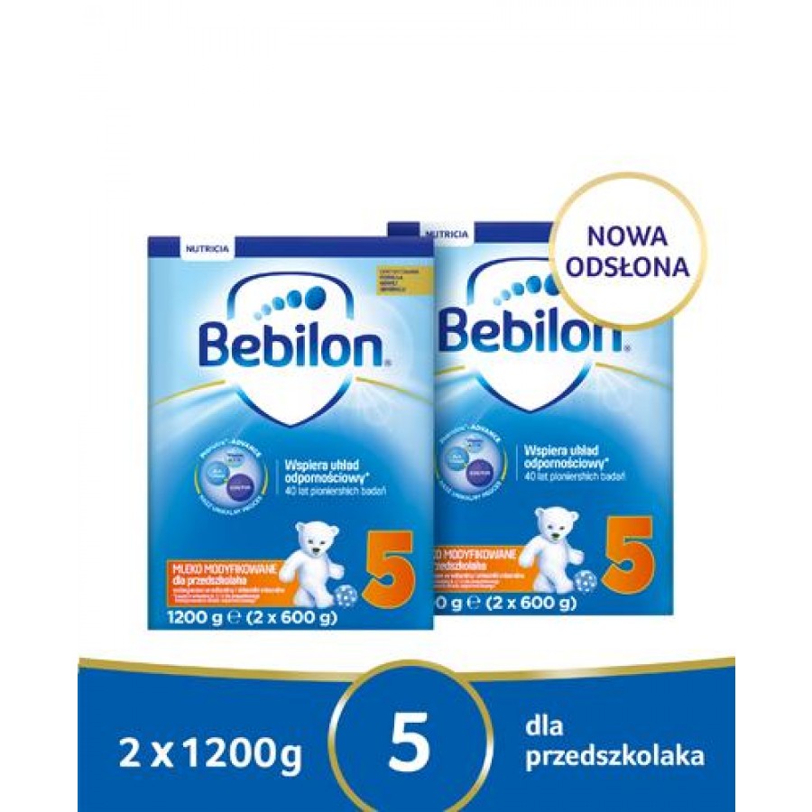 BEBILON 5 JUNIOR Pronutra­-Advance Mleko modyfikowane w proszku - 2x1200 g  - obrazek 1 - Apteka internetowa Melissa