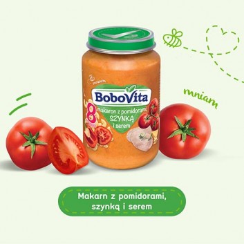 BOBOVITA Makaron z pomidorami, szynką i serem po 8 m-cu - 190 g - cena, opinie - obrazek 4 - Apteka internetowa Melissa