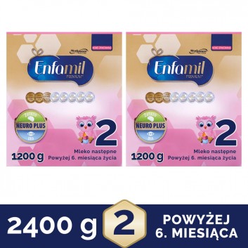 ENFAMIL 2 PREMIUM LIPIL 6-12 mcy Mleko modyfikowane - 2x1200 g - obrazek 1 - Apteka internetowa Melissa