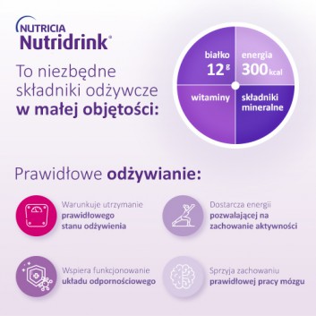 NUTRIDRINK O smaku czekoladowym - 24x125 ml. Żywienie medyczne, cena, opinie, skład - obrazek 3 - Apteka internetowa Melissa