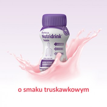 NUTRIDRINK PROTEIN Truskawka, dla pacjentów onkologicznych, 24 x 125 ml  - obrazek 2