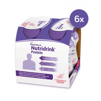 NUTRIDRINK PROTEIN Truskawka, dla pacjentów onkologicznych, 24 x 125 ml 