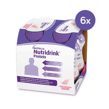 NUTRIDRINK PROTEIN Truskawka, dla pacjentów onkologicznych, 24 x 125 ml  - obrazek 1 - Apteka internetowa Melissa