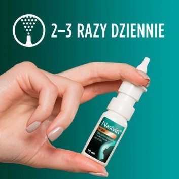 NASIVIN KIDS 0,25 mg/ml Aerozol do nosa, 10 ml. Na zatkany nos u dziecka - obrazek 4 - Apteka internetowa Melissa