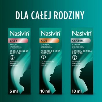 NASIVIN KIDS 0,25 mg/ml Aerozol do nosa, 10 ml. Na zatkany nos u dziecka - obrazek 7 - Apteka internetowa Melissa