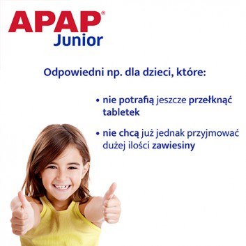 APAP JUNIOR Granulat 250 mg, 10 sasz. - obrazek 2 - Apteka internetowa Melissa