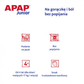 Apap Junior, 250 mg, granulat, 10 saszetek - obrazek 3