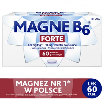 MAGNE B6 FORTE, Na silne niedobory magnezu, 60 tabletek - obrazek 2 - Apteka internetowa Melissa
