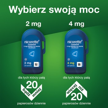 NICORETTE Coolmint 4 mg na rzucanie palenia, 20 tabletek - obrazek 2 - Apteka internetowa Melissa