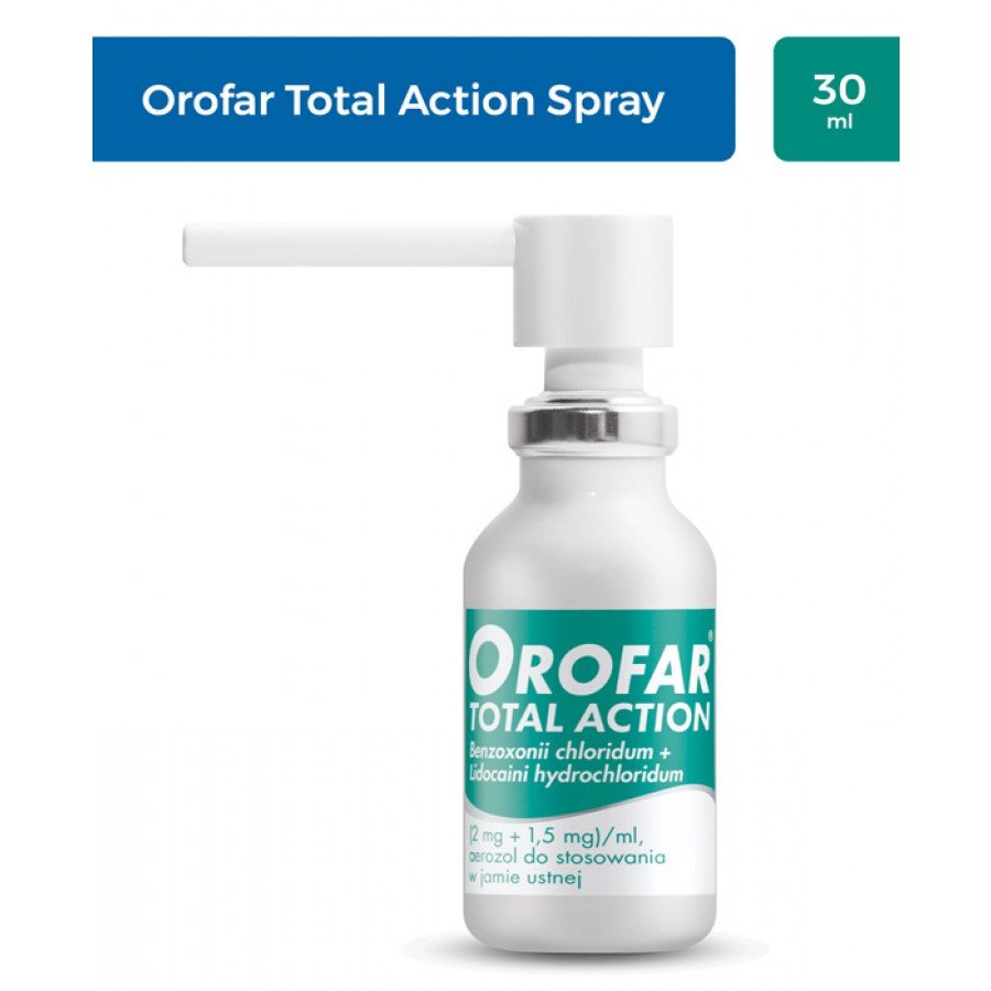 OROFAR TOTAL ACTION Aerozol na gardło - 30 ml - obrazek 2 - Apteka internetowa Melissa