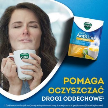 Vicks AntiGrip Complex (SymptoMed Cytryna), proszek do sporządzania roztworu doustnego, 10 saszetek - obrazek 3