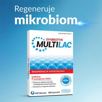MULTILAC Synbiotyk - 10 kaps. probiotyk i prebiotyk - opinie, stosowanie, ulotka - obrazek 6 - Apteka internetowa Melissa