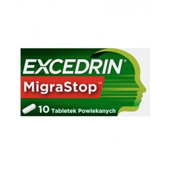 Excedrin MigraStop 250 mg + 250 mg + 65 mg Tabletki powlekane 10 sztuk - obrazek 1 - Apteka internetowa Melissa