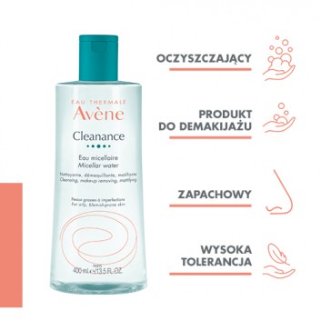 Avene Cleanance Woda micelarna, 400 ml - obrazek 2 - Apteka internetowa Melissa