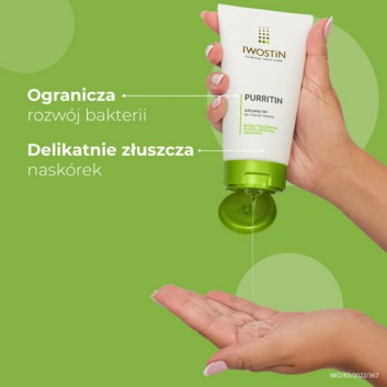 IWOSTIN PURRITIN Żel do mycia twarzy - 150 ml - cena, opinie, skład - obrazek 3 - Apteka internetowa Melissa