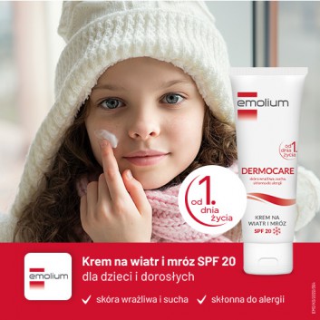 EMOLIUM DERMOCARE Krem na wiatr i mróz SPF 20 - 75 ml - cena, opinie, wskazania - obrazek 2 - Apteka internetowa Melissa