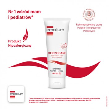 EMOLIUM DERMOCARE Krem na wiatr i mróz SPF 20 - 75 ml - cena, opinie, wskazania - obrazek 5 - Apteka internetowa Melissa