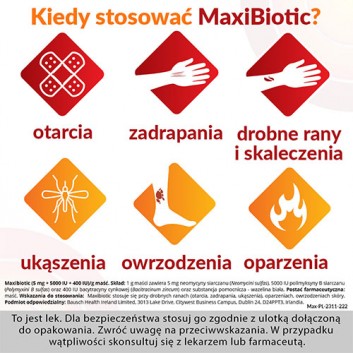 MAXIBIOTIC Maść, 5 g - obrazek 5 - Apteka internetowa Melissa