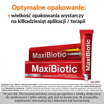 MAXIBIOTIC Maść, 5 g - obrazek 6 - Apteka internetowa Melissa