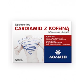 CARDIAMID Z KOFEINĄ Smak cytrusowy, 8 pastylek