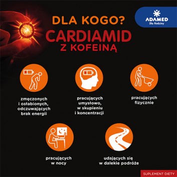 CARDIAMID Z KOFEINĄ Smak cytrusowy, 8 pastylek - obrazek 4