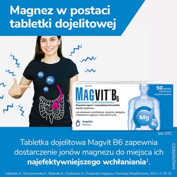 Magvit B6, Magnez, Witamina B6, 50 tabl., cena, opinie, właściwości  - obrazek 3 - Apteka internetowa Melissa
