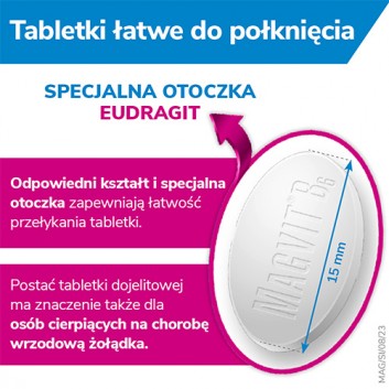 Magvit B6, tabletki dojelitowe, 50 sztuk USZKODZONE OPAKOWANIE KARTONOWE - obrazek 4