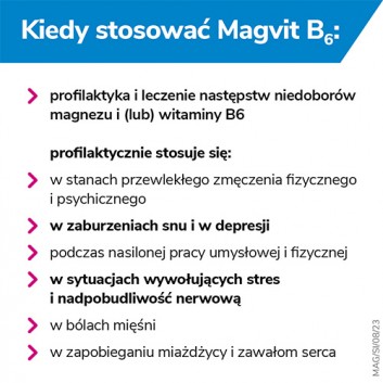 Magvit B6, Magnez, Witamina B6, 50 tabl., cena, opinie, właściwości  - obrazek 5 - Apteka internetowa Melissa