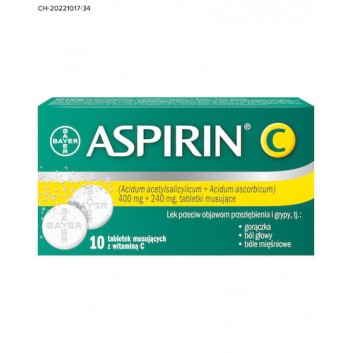 ASPIRIN C, 10 tabletek musujących - obrazek 1 - Apteka internetowa Melissa