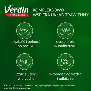 VERDIN COMPLEXX na dolegliwości trawienne, 30 tabletek - obrazek 3 - Apteka internetowa Melissa