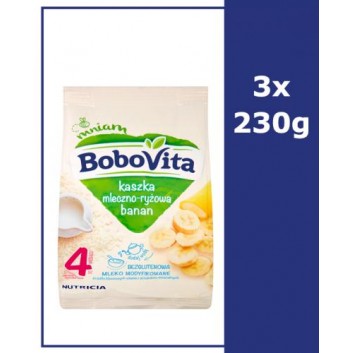 BOBOVITA Kaszka mleczno-ryżowa o smaku bananowym po 4 m-cu - 3 x 230 g