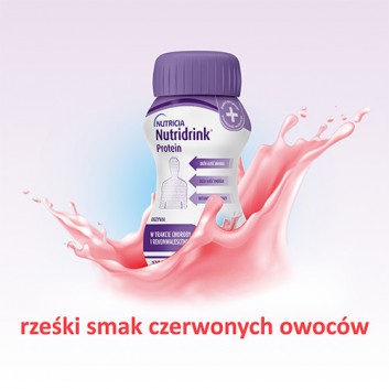 Nutridrink Protein, rześki smak czerwonych owoców, płyn, 4 x 125 ml - obrazek 2