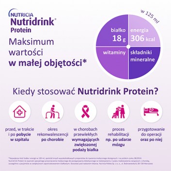 Nutridrink Protein, rześki smak czerwonych owoców, płyn, 4 x 125 ml - obrazek 3