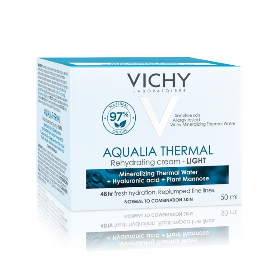 VICHY AQUALIA THERMAL Lekki krem nawilżający do skóry suchej i normalnej - 50 ml + VICHY AQUALIA THERMAL NIGHT SPA krem-żel na noc - 15ml - obrazek 1 - Apteka internetowa Melissa