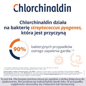 Chlorchinaldin, 2 mg, tabletki do ssania o smaku czarnej porzeczki, 40 sztuk - obrazek 4