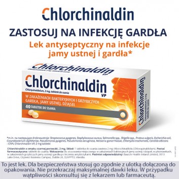 Chlorchinaldin, 2 mg, tabletki do ssania o smaku czarnej porzeczki, 40 sztuk - obrazek 5