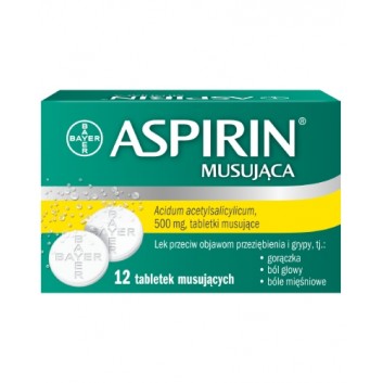 Aspirin Musująca (Ultra Fast), 500 mg, tabletki musujące, 12 sztuk