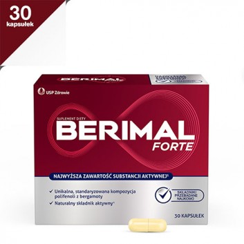 BERIMAL FORTE - 30 kaps. Zmniejsza poziom złego cholesterolu - cena, opinie, dawkowanie - obrazek 1 - Apteka internetowa Melissa