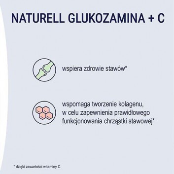 NATURELL Glukozamina + C, na stawy, 100 tabl., cena, opinie, właściwości - obrazek 4 - Apteka internetowa Melissa