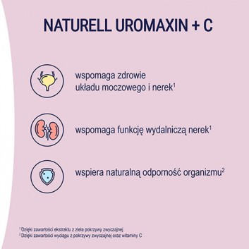 NATURELL Uromaxin + C - 60 tabl. - obrazek 3 - Apteka internetowa Melissa