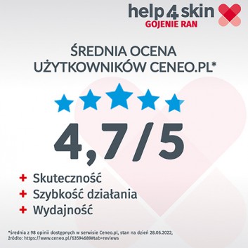 Help4Skin Gojenie Ran, żel hydrokoloidowy, 20 g, tuba - obrazek 6