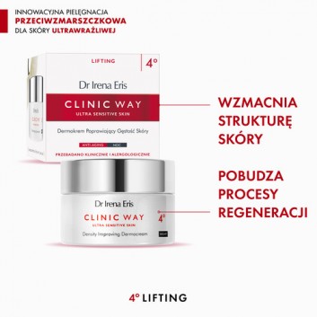 Dr Irena Eris Clinic Way Dermokrem poprawiający gęstość skóry 4° na noc - 50 ml Po 60. roku życia - cena, opinie, właściwości - obrazek 2 - Apteka internetowa Melissa