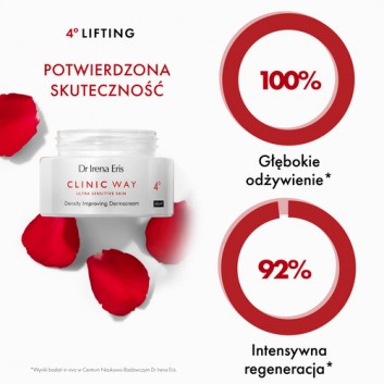 Dr Irena Eris Clinic Way Dermokrem poprawiający gęstość skóry 4° na noc - 50 ml Po 60. roku życia - cena, opinie, właściwości - obrazek 5